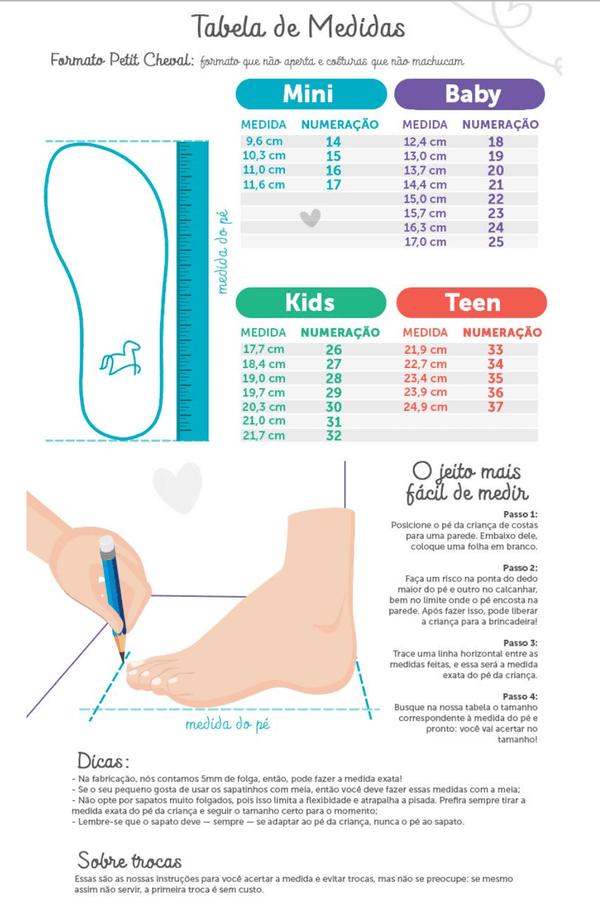 Sapato Infantil Patinete Branco - Petit Cheval