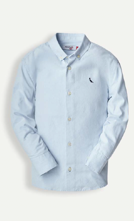 Camisa Infantil ML Oxford Azul Claro - Reserva Mini
