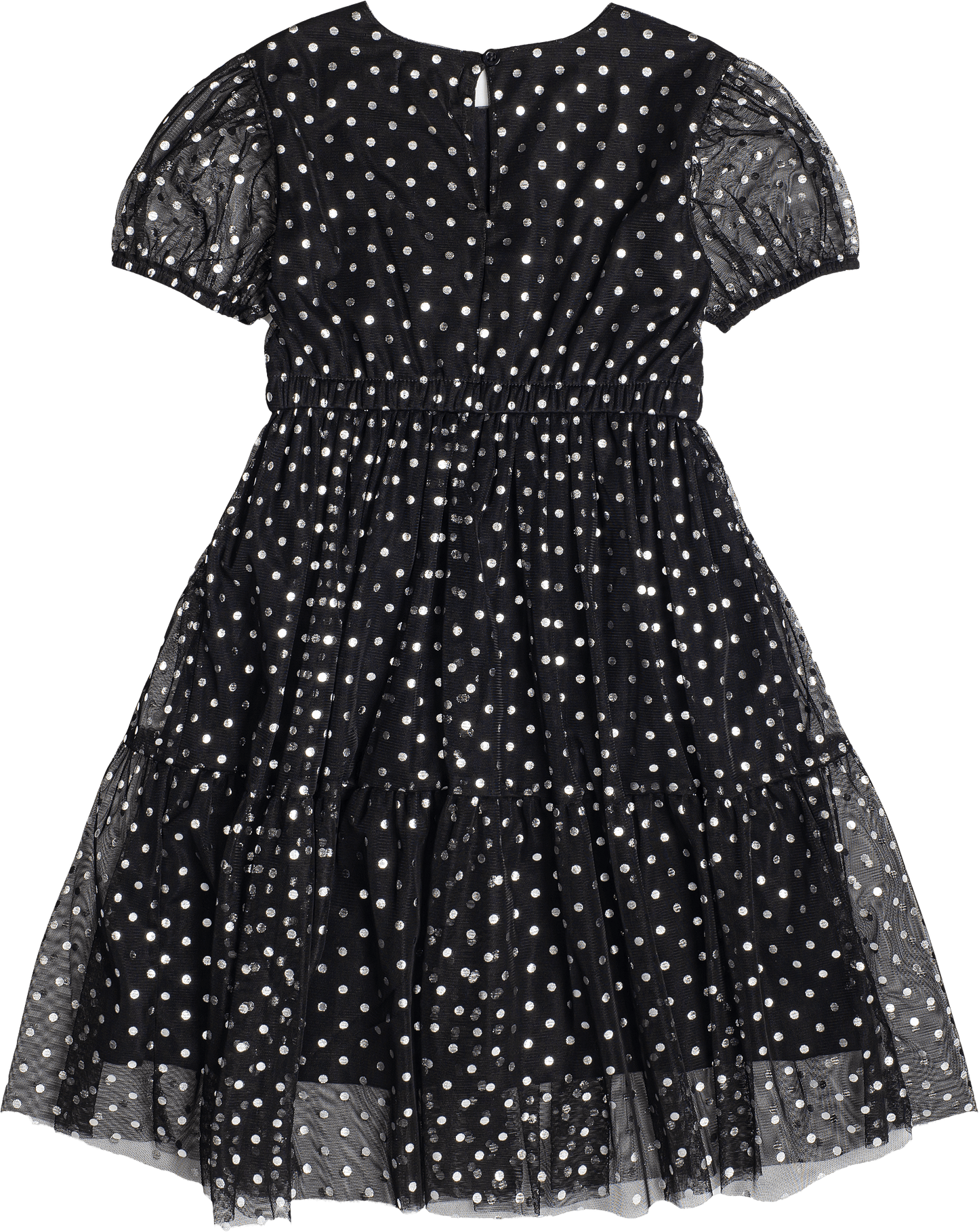 Vestido de Tule Poá Metalizado Momi - Gracia