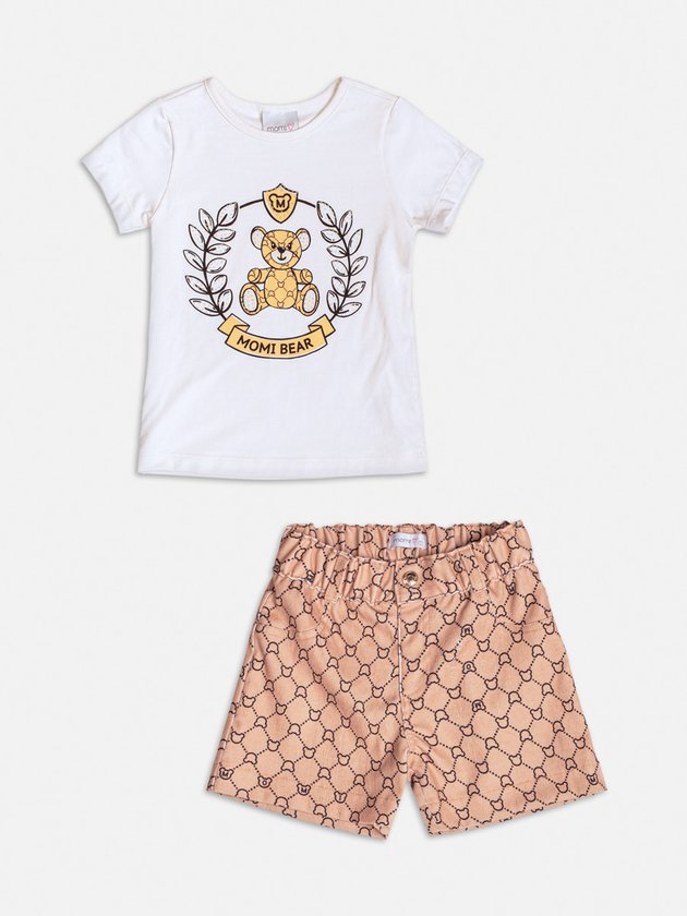Conjunto Infantil Bear Blusa MC e Shorts - Momi