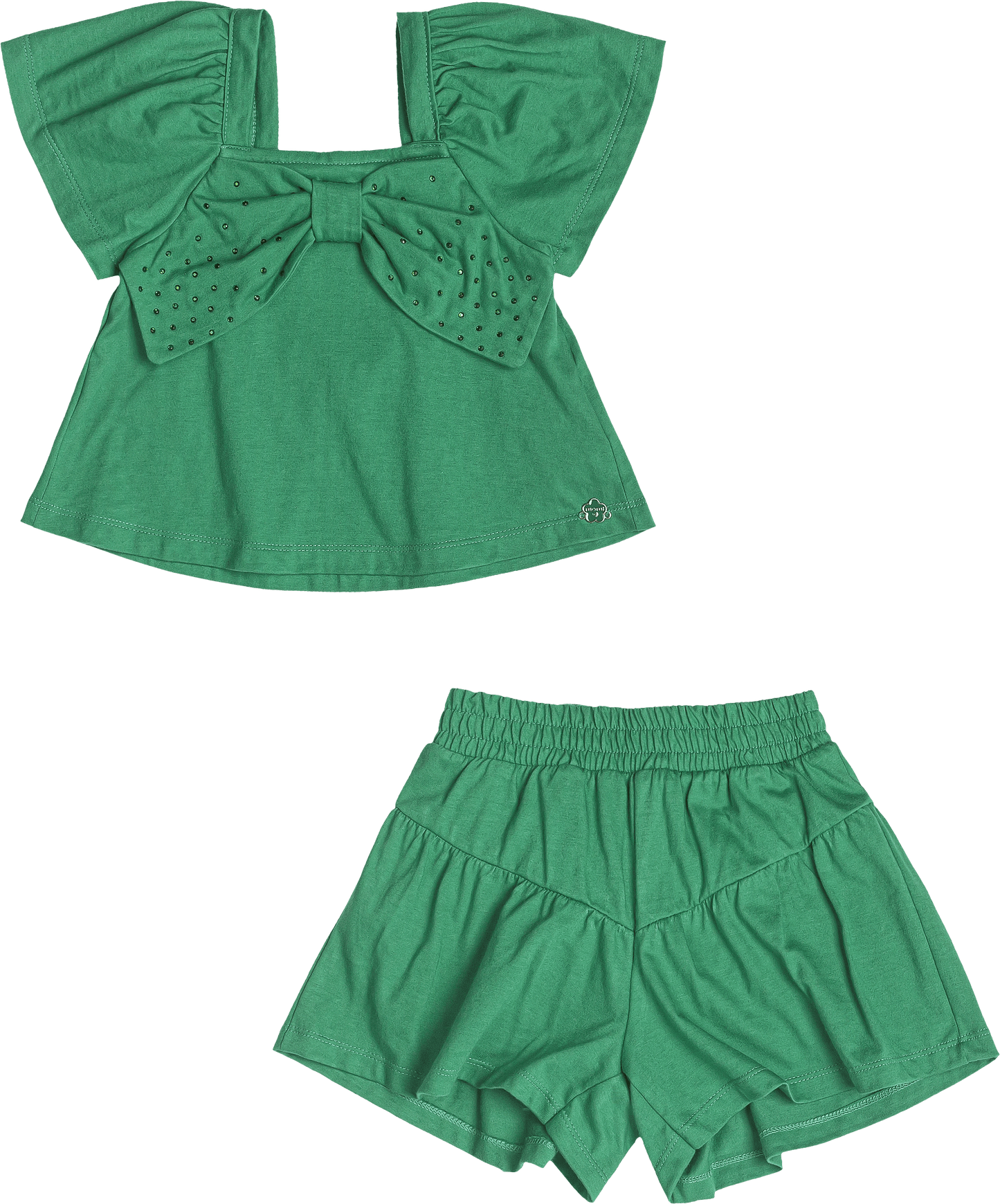 Conjunto Blusa-Shorts Verde Puro - Momi - Gracia
