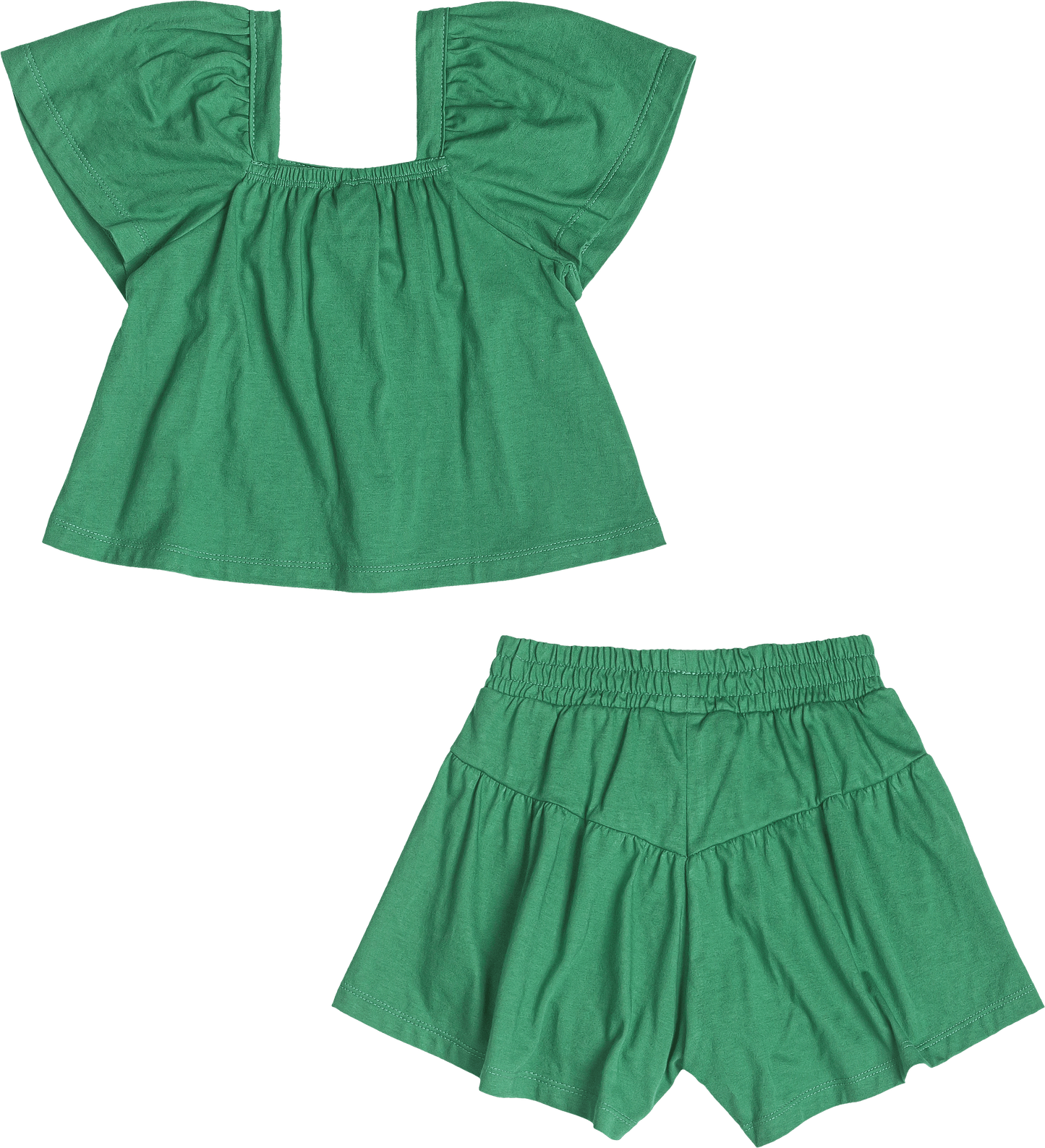 Conjunto Blusa-Shorts Verde Puro - Momi - Gracia