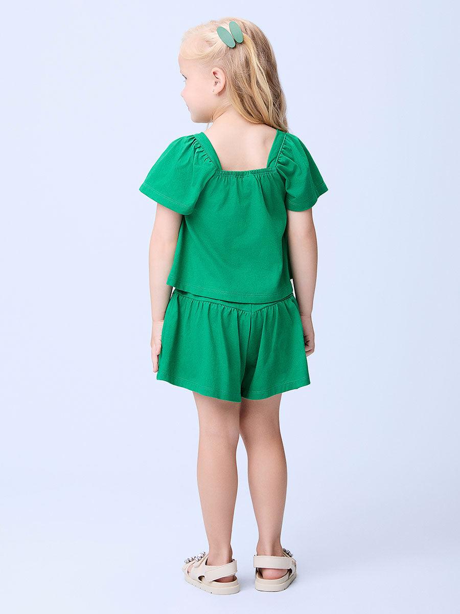 Conjunto Blusa-Shorts Verde Puro - Momi - Gracia