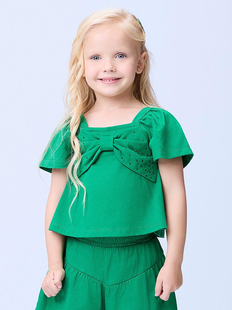 Conjunto Blusa-Shorts Verde Puro - Momi - Gracia