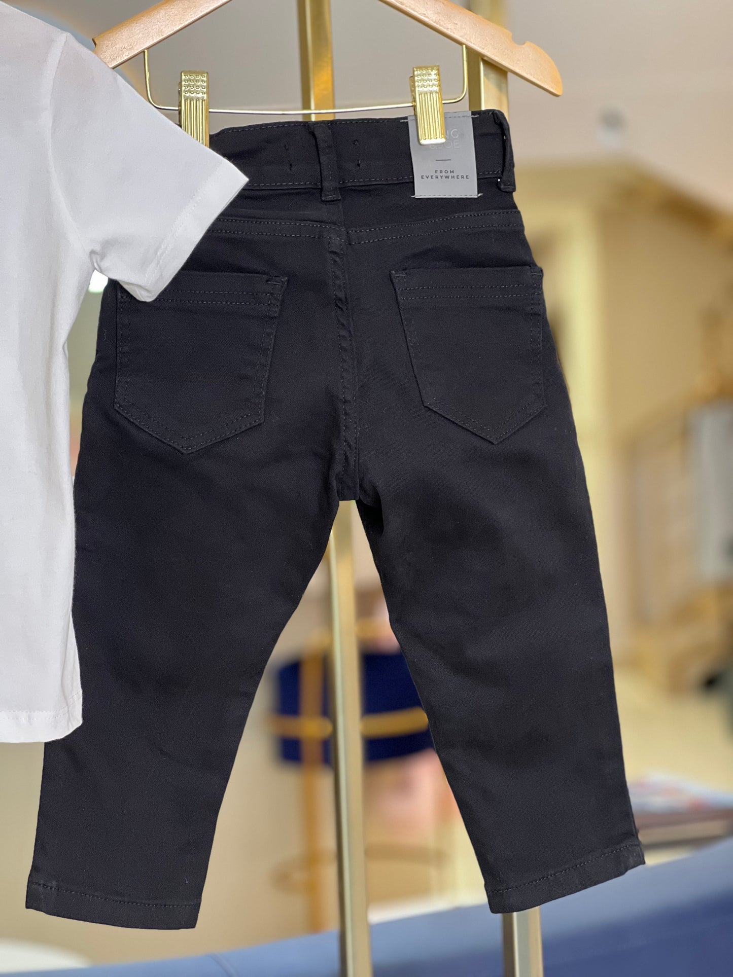 Calça skinny de sarja preta King & Joe Play - Gracia