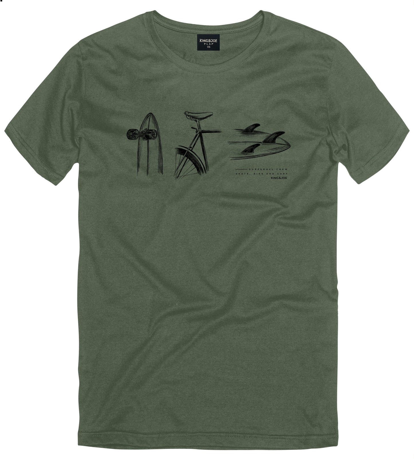 Camiseta Skate Bike And Surf King & Joe Play - Gracia
