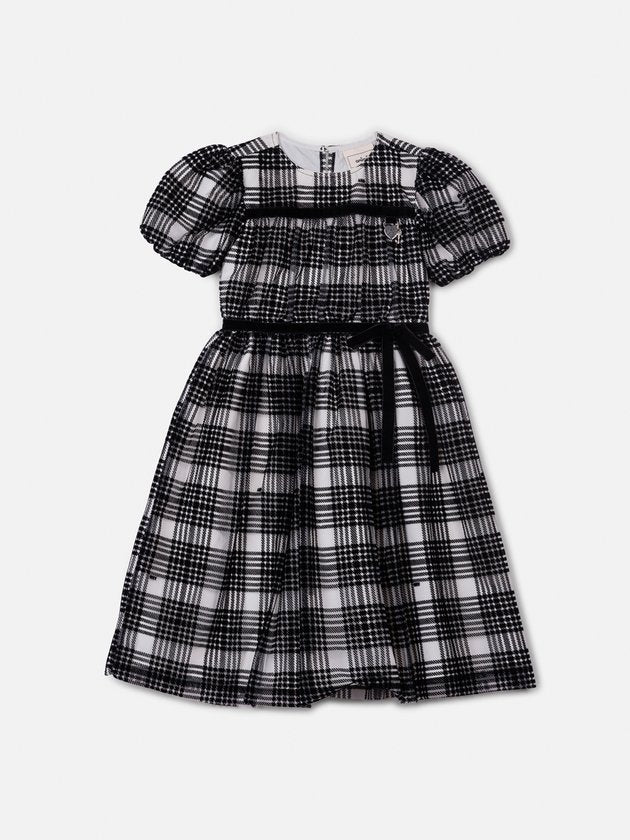 Vestido Infantil Tule Xadrez - Animê