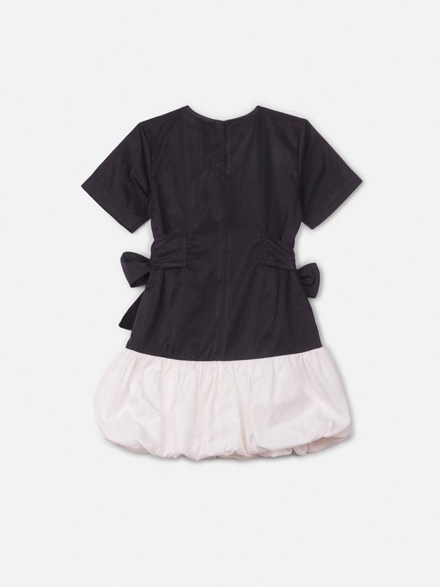 Vestido Infantil Balonê P&B - Animê PRÉ-VENDA