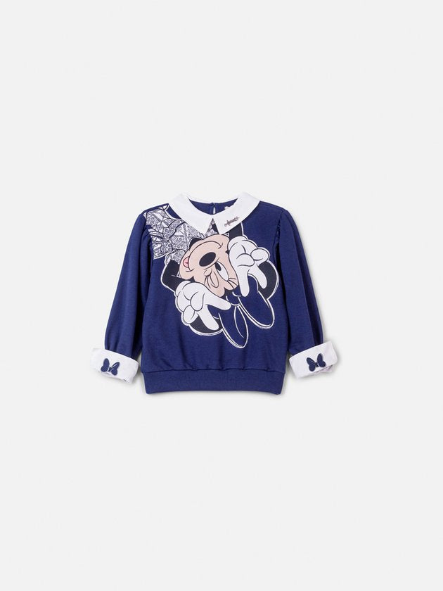Casaco Infantil Moletom Minnie com Gola - Animê