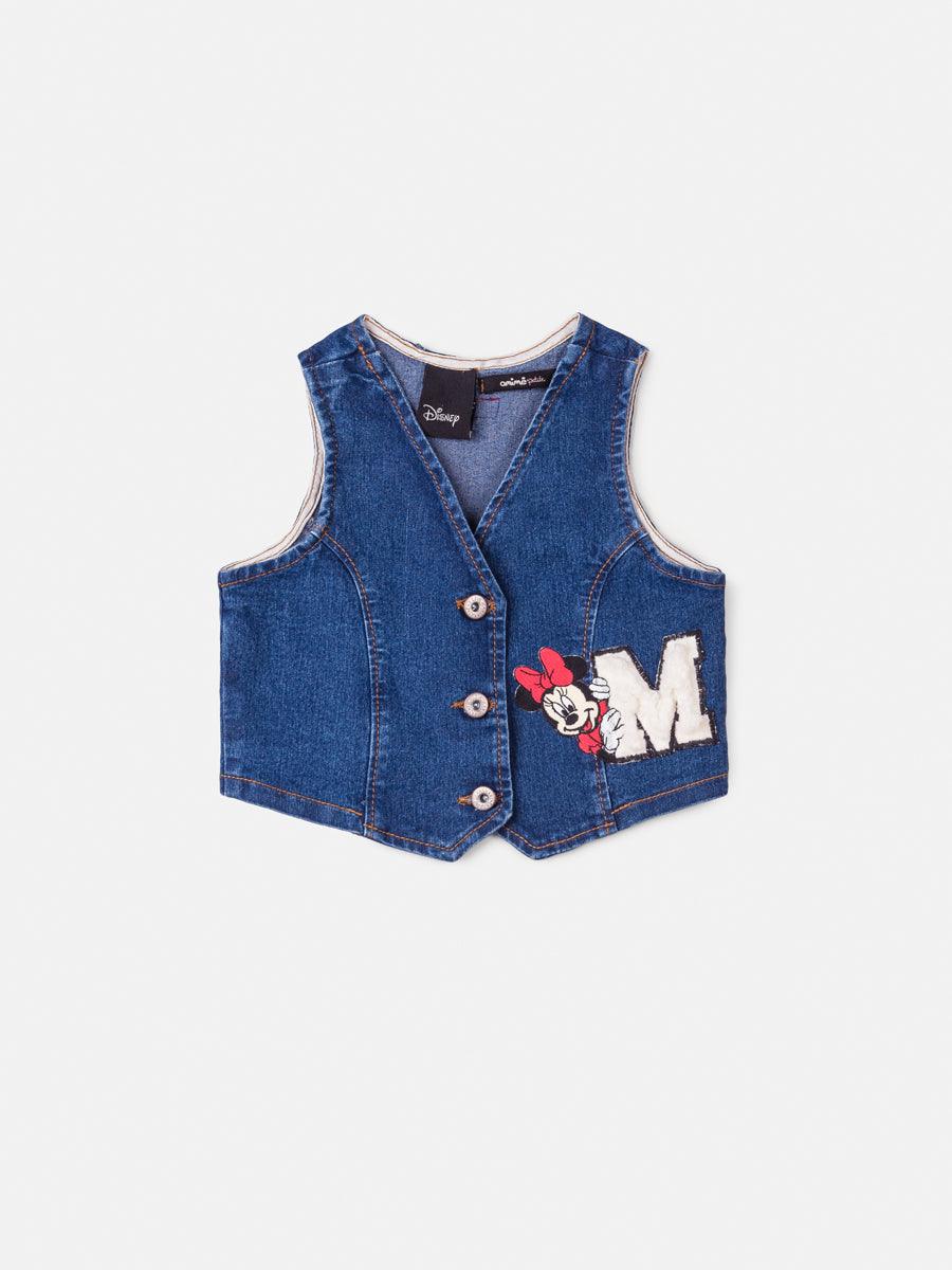 Colete Jeans Mickey e Minnie Animê - Gracia