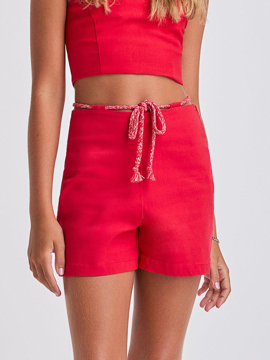 Conjunto Blusa e Shorts Vermelho I Am - Gracia