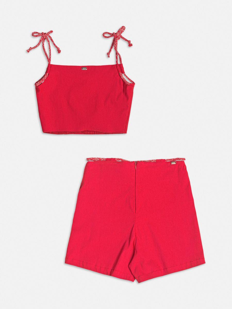 Conjunto Blusa e Shorts Vermelho I Am - Gracia