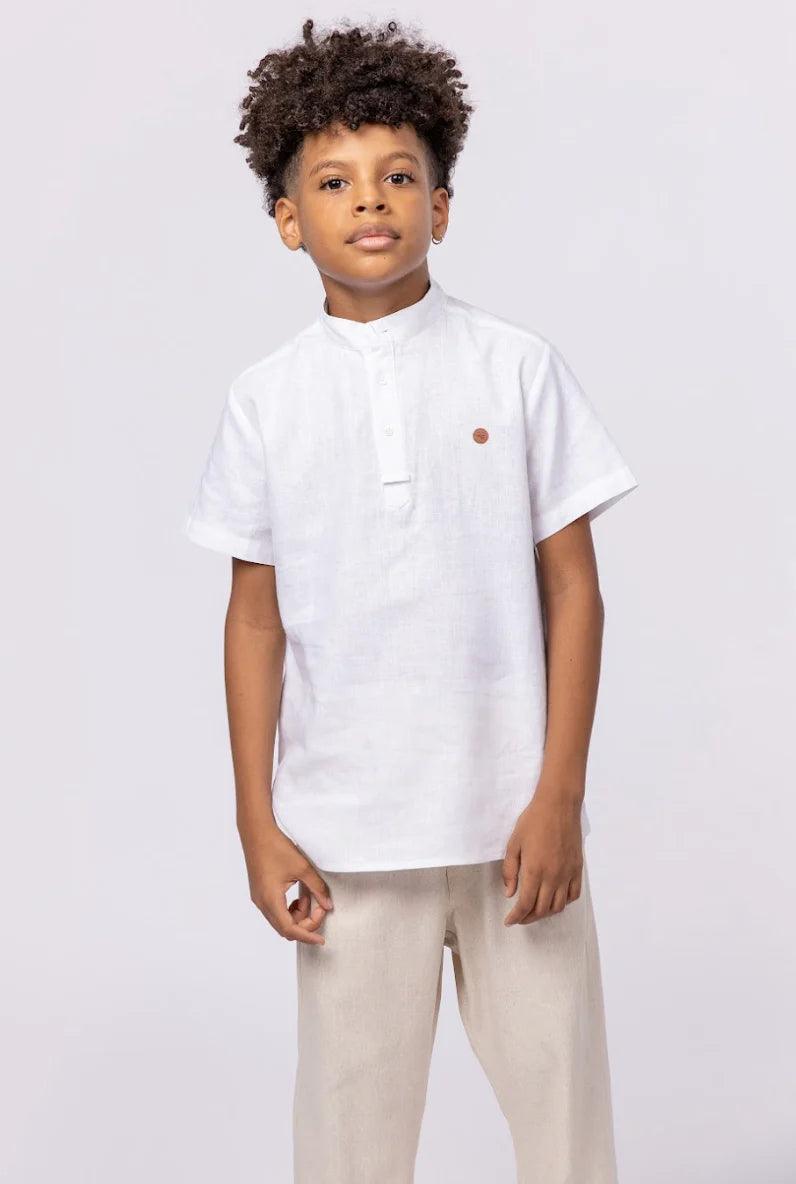 Bata de cambraia de linho Off White - 1+1 - Gracia
