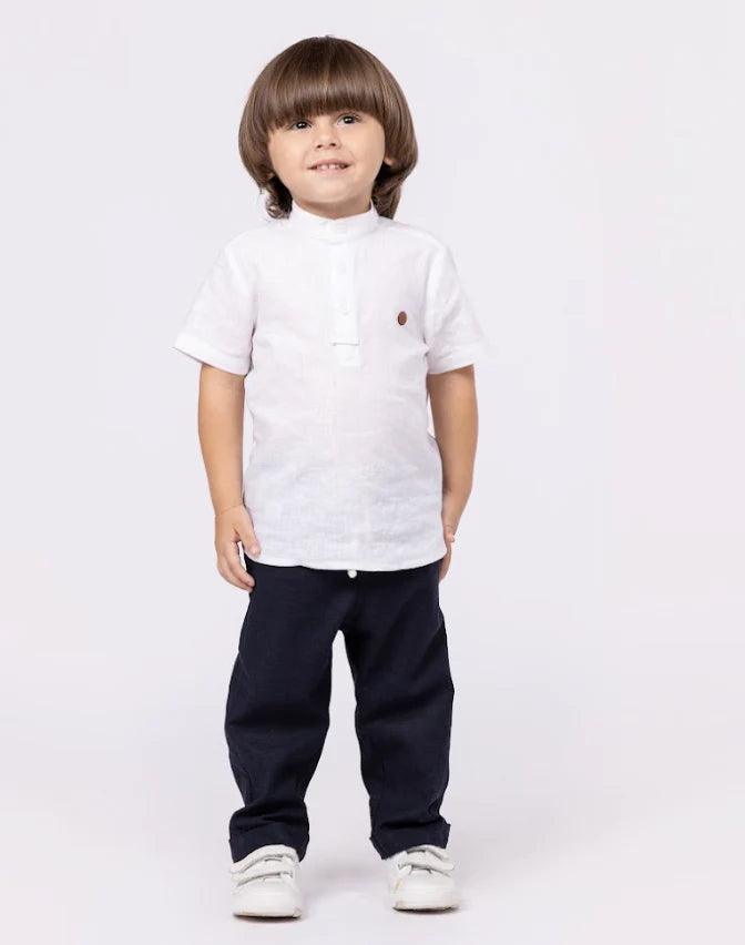 Bata de cambraia de linho Off White - 1+1 - Gracia