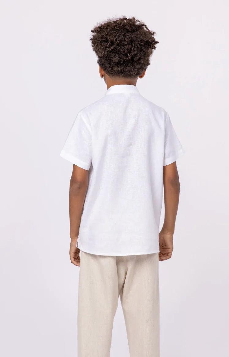 Bata de cambraia de linho Off White - 1+1 - Gracia
