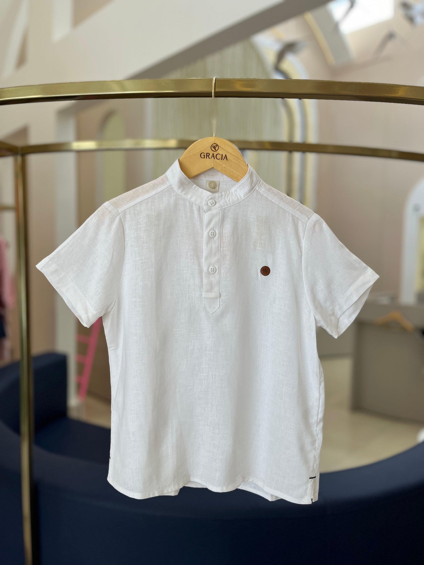 Bata de cambraia de linho Off White - 1+1 - Gracia