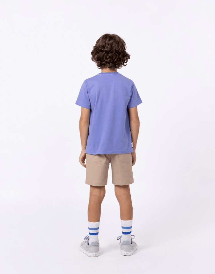 Conjunto tshirt 100% algodão e bermuda de sarja Um Mais Um - Gracia