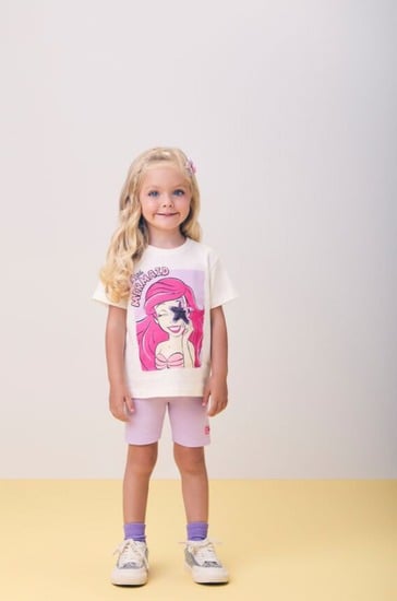 Conjunto Infantil Mermaid Blusa e Legging Lilás - Momi