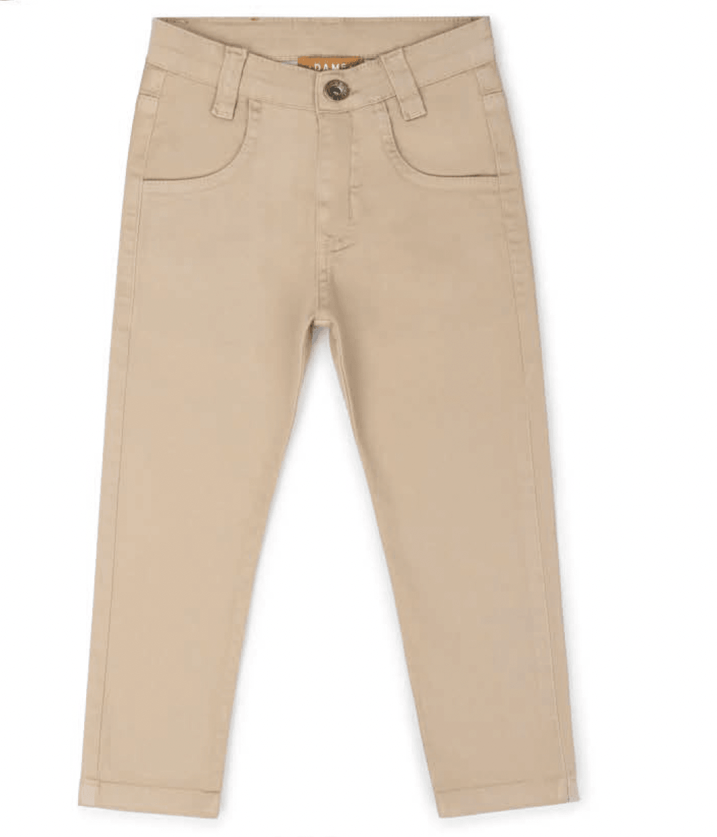 Calça de sarja skinny bege - Dame - Gracia