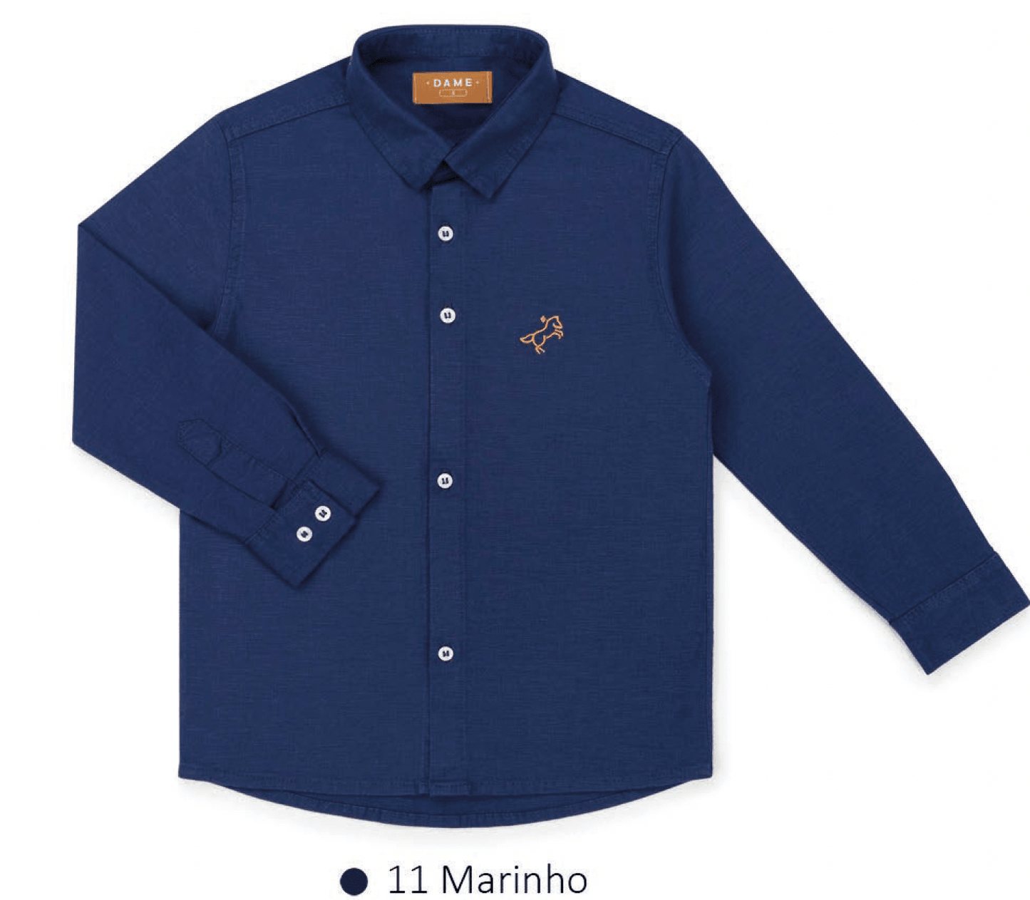Camisa de linho marinho - Dame - Gracia