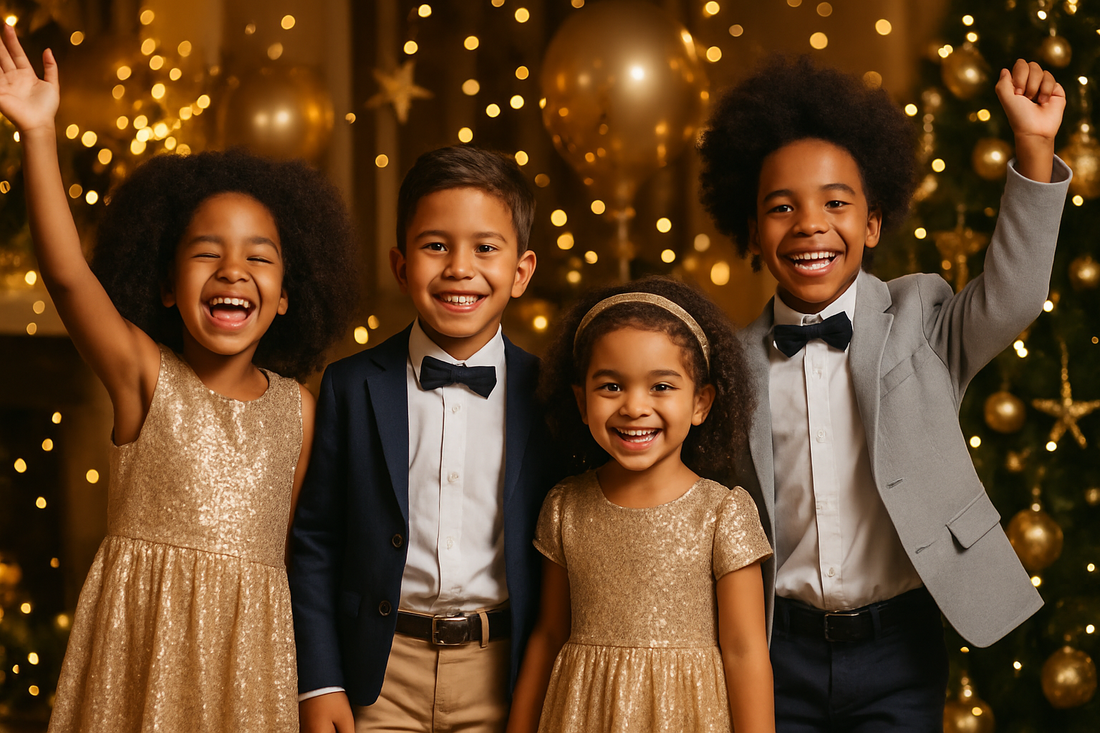 Roupas para final de ano com crianças