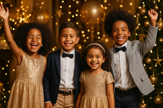 Roupas para final de ano com crianças