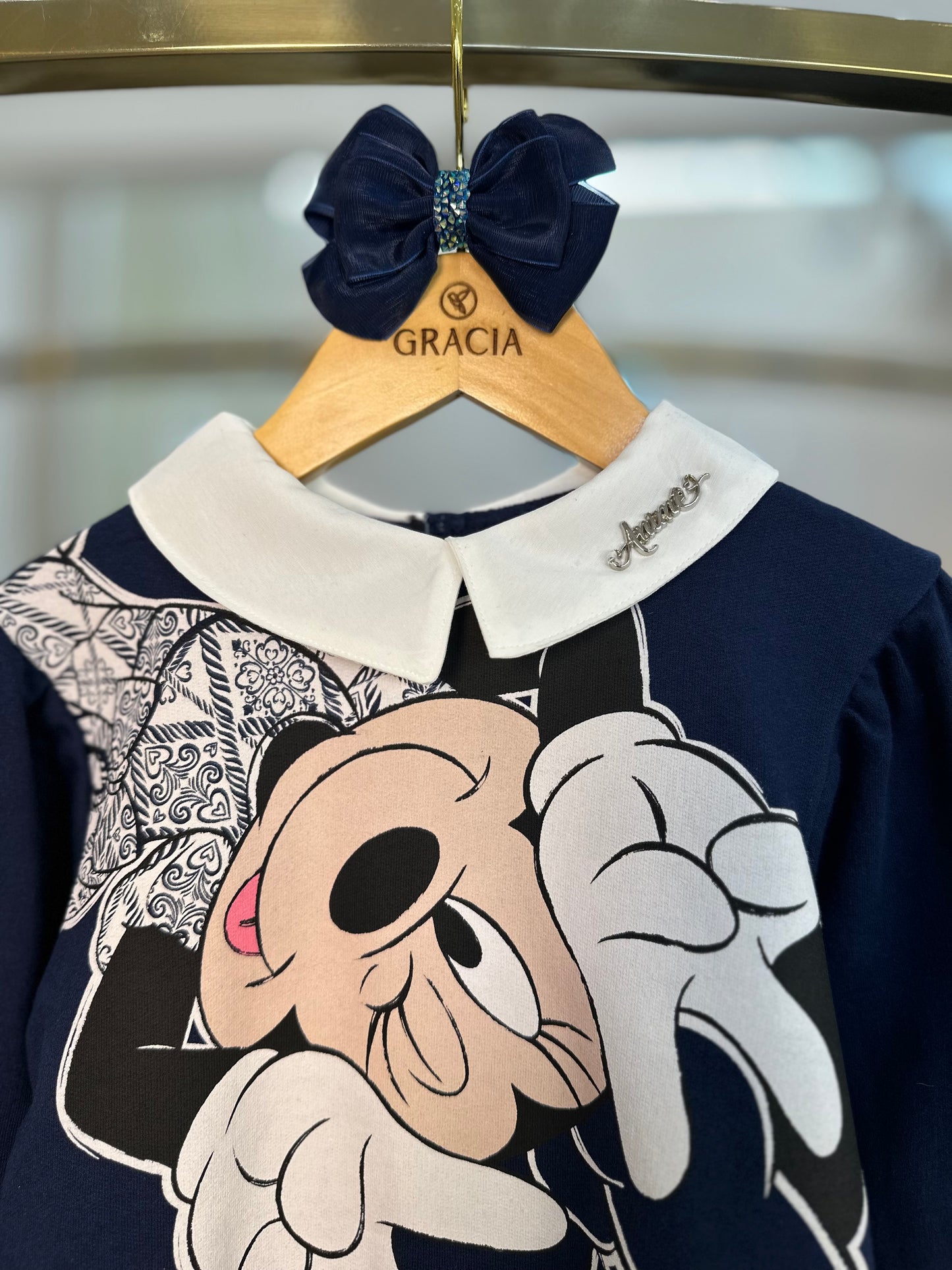 Casaco Infantil Moletom Minnie com Gola - Animê