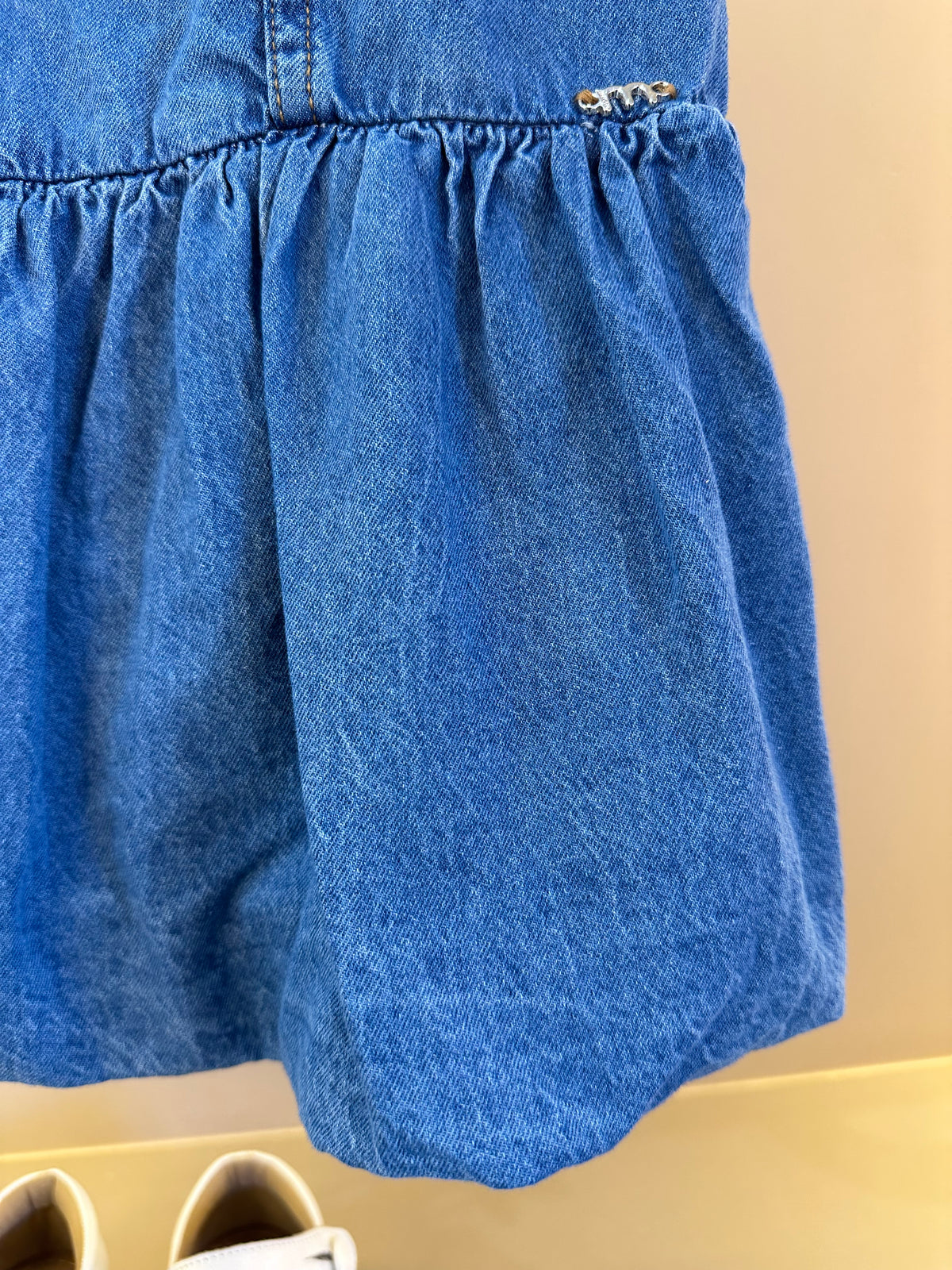 Salopete Infantil Jeans Saia Balonê - Momi