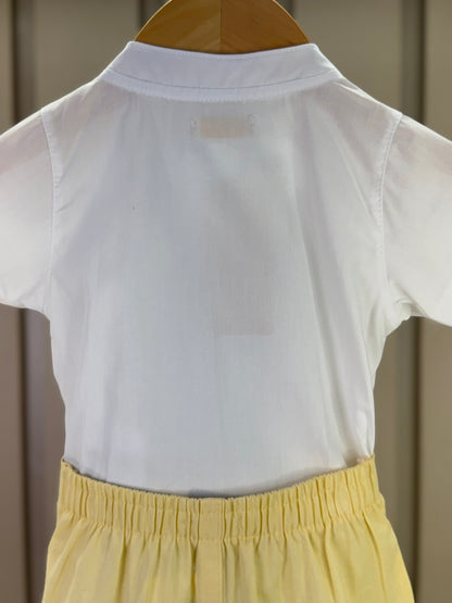 Conjunto Bebê Body-Camisa e Bermuda Oxfordine - Charpey