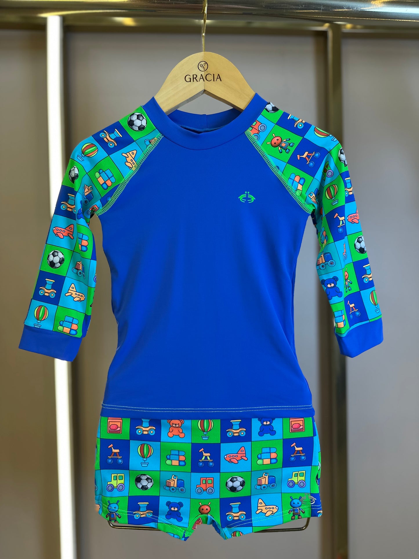 Conjunto Bebê Blusa Proteção e Sunga Lucca Toy - Siri Kids