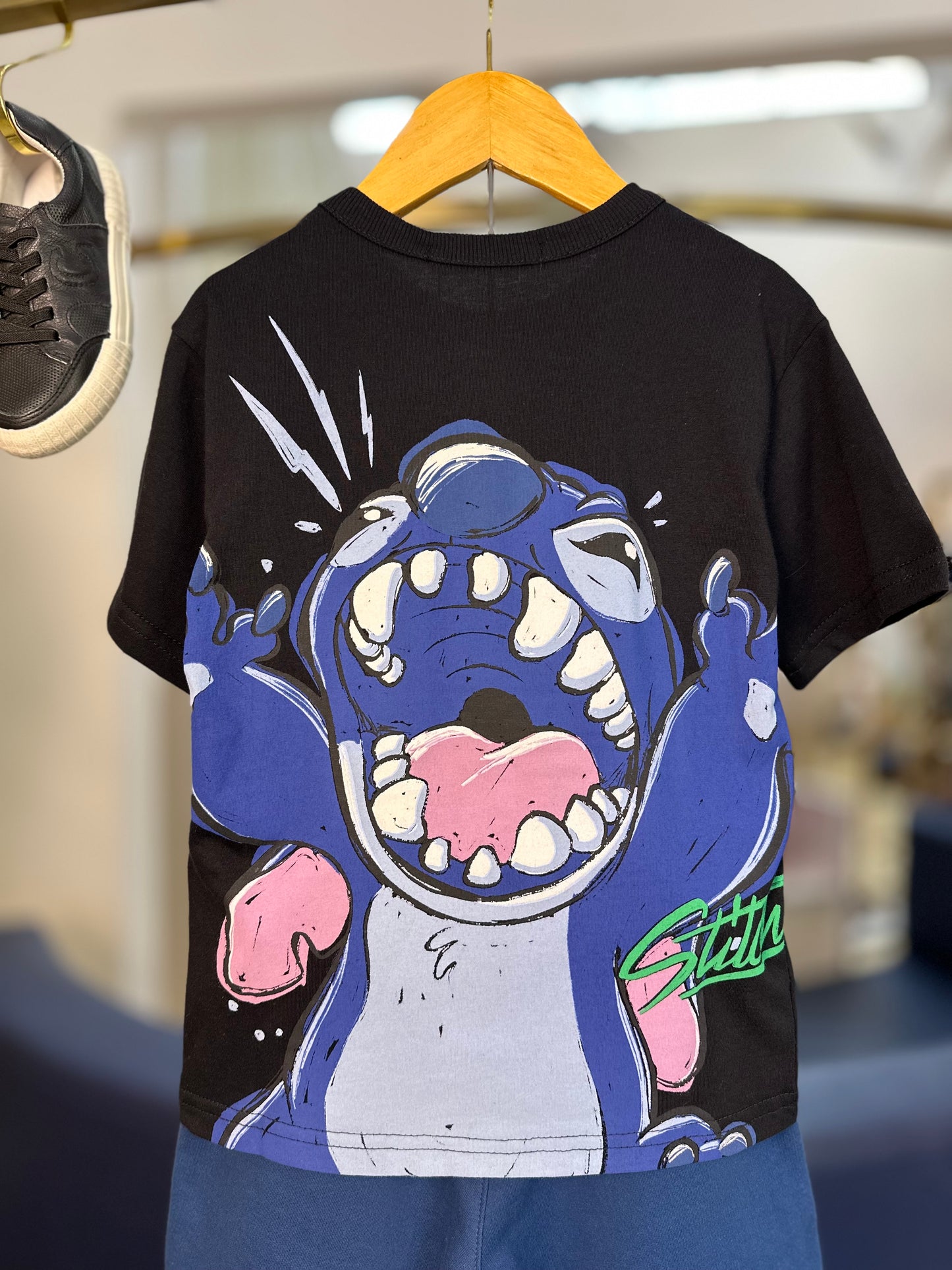 Conjunto Infantil T-Shirt Stitch e Bermuda Oceano - Youccie