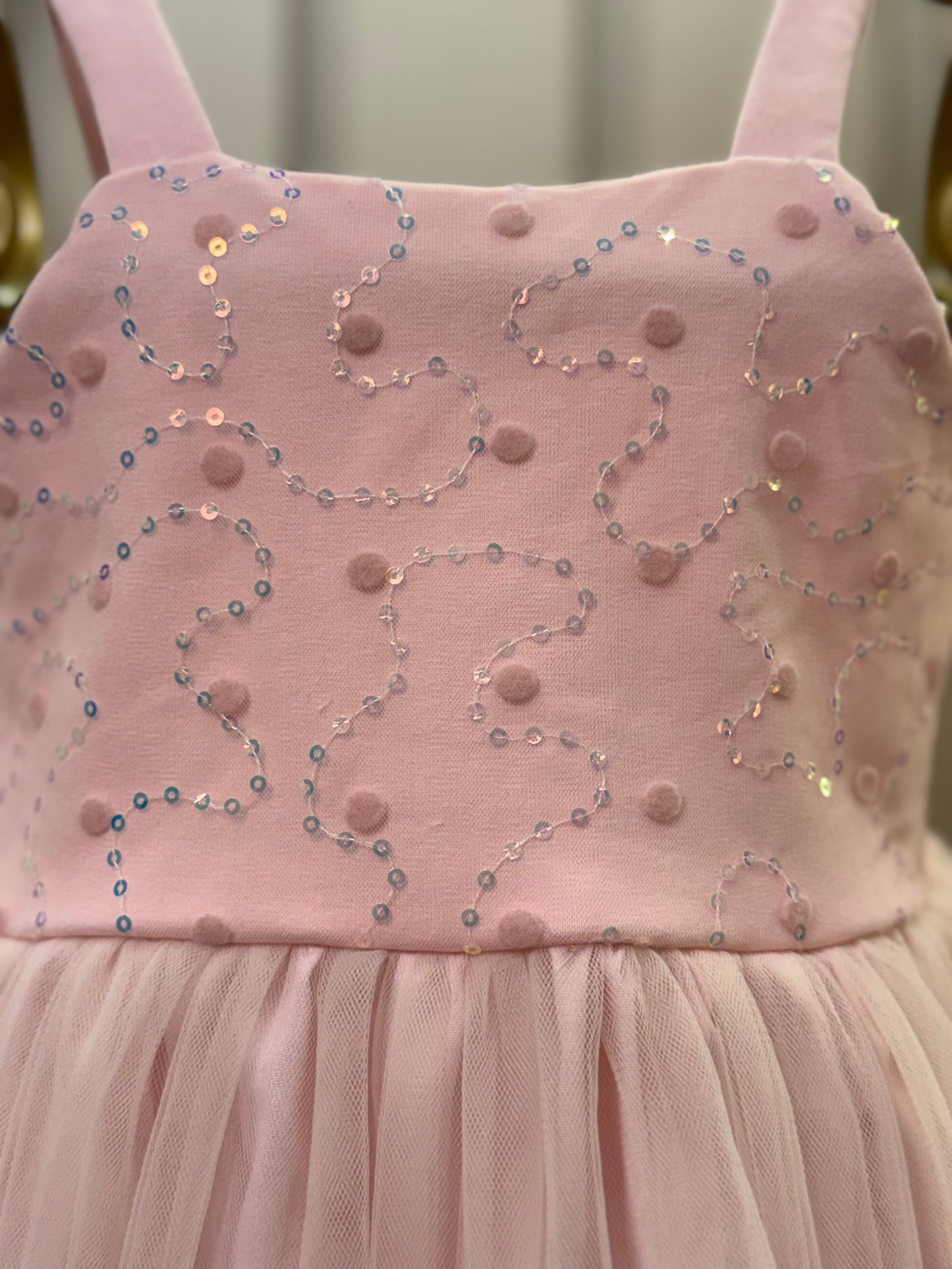 Vestido Infantil Festa com Capa Tule Bordado Rosa - Petit Cherie