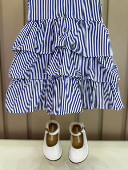 Vestido Bebê Marinheira Golinha, Lacinhos e Aplicações - Roana
