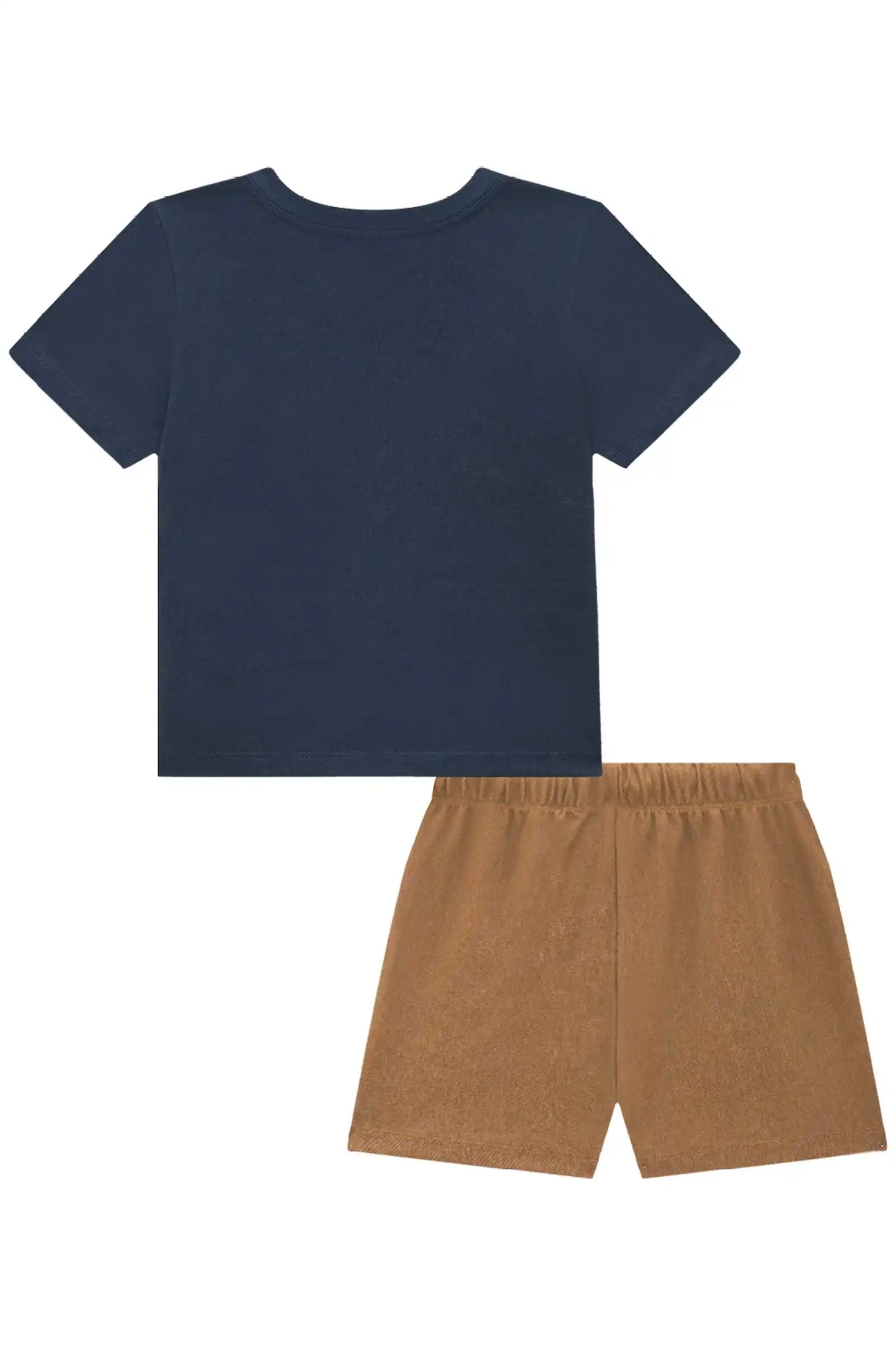 Conjunto Infantil Camiseta Algodão Ursinho e Bermuda Cotton Jeans - Little Johnny