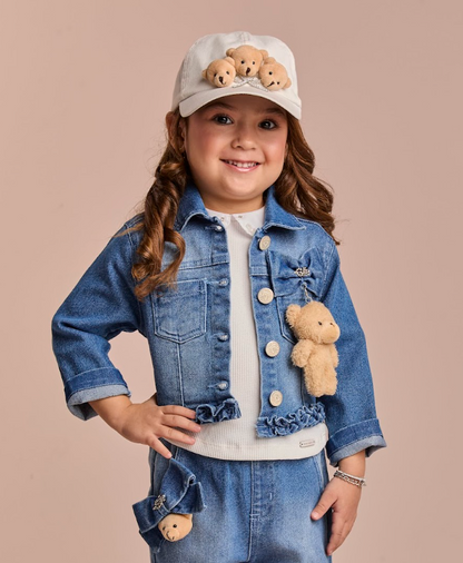 Jaqueta Infantil Ursinho Jeans - Gabriela Aquarela