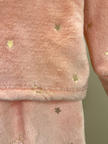 Pijama Infantil Blusão ML Ursinha e Calça Pelinho Foil Rosa Aloha - Infanti