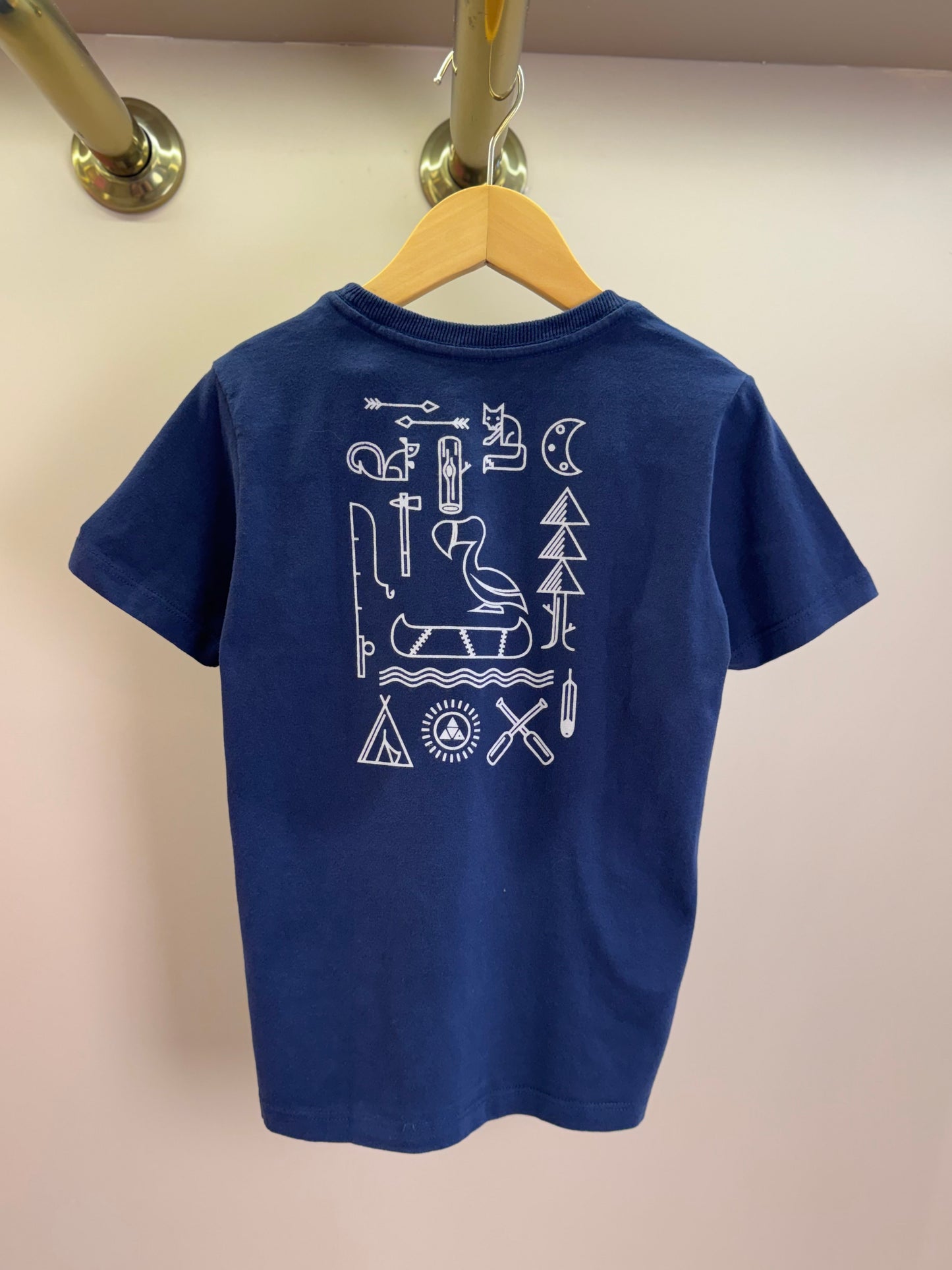 Camiseta Infantil Marinho Estampada Costas - Dudes