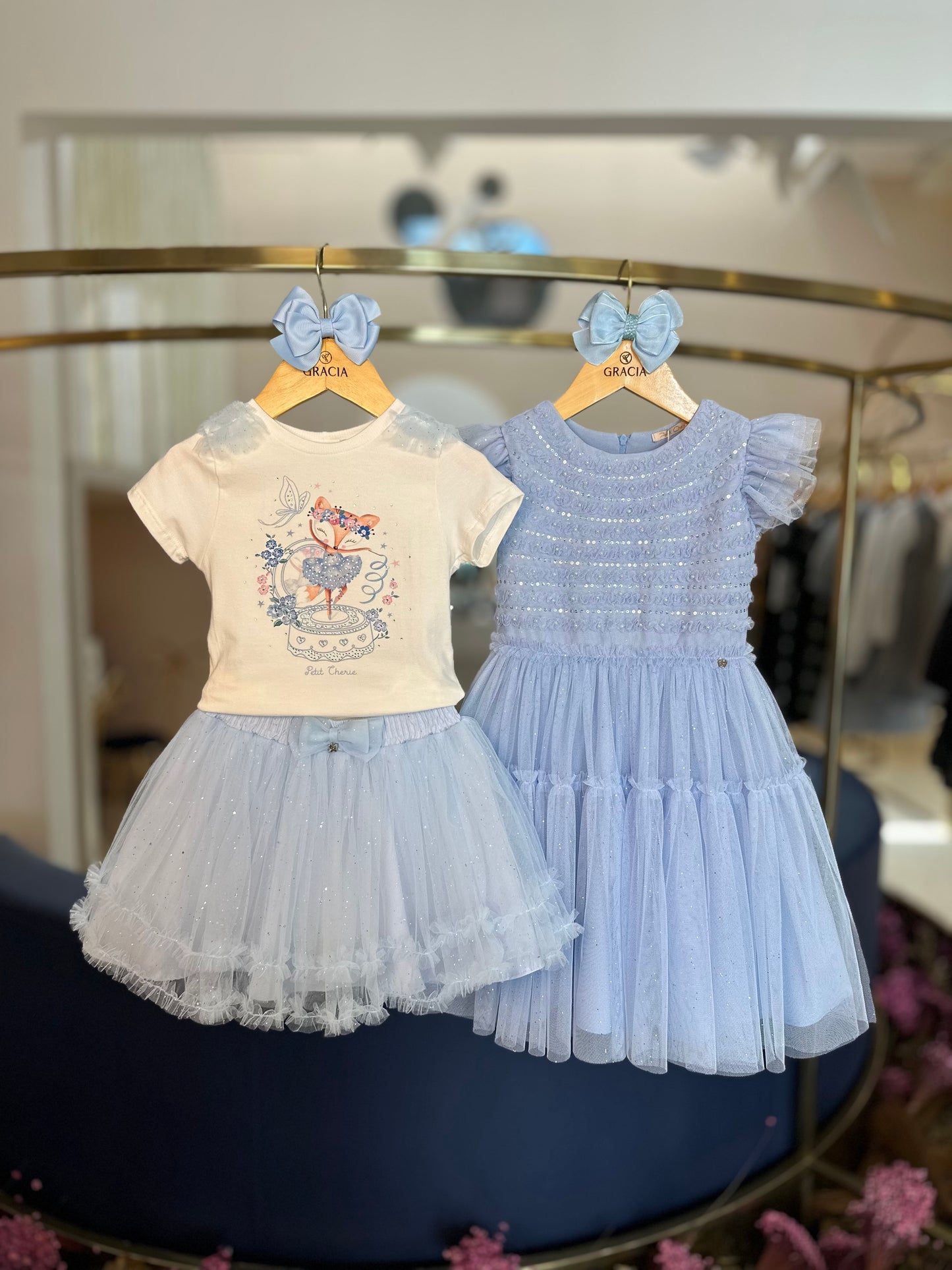 Vestido Infantil de Festa Squad Blue - Petit Cherie