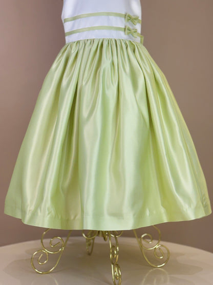 Vestido Infantil de Festa Lacinhos Verde Sininho - Mio Bebê