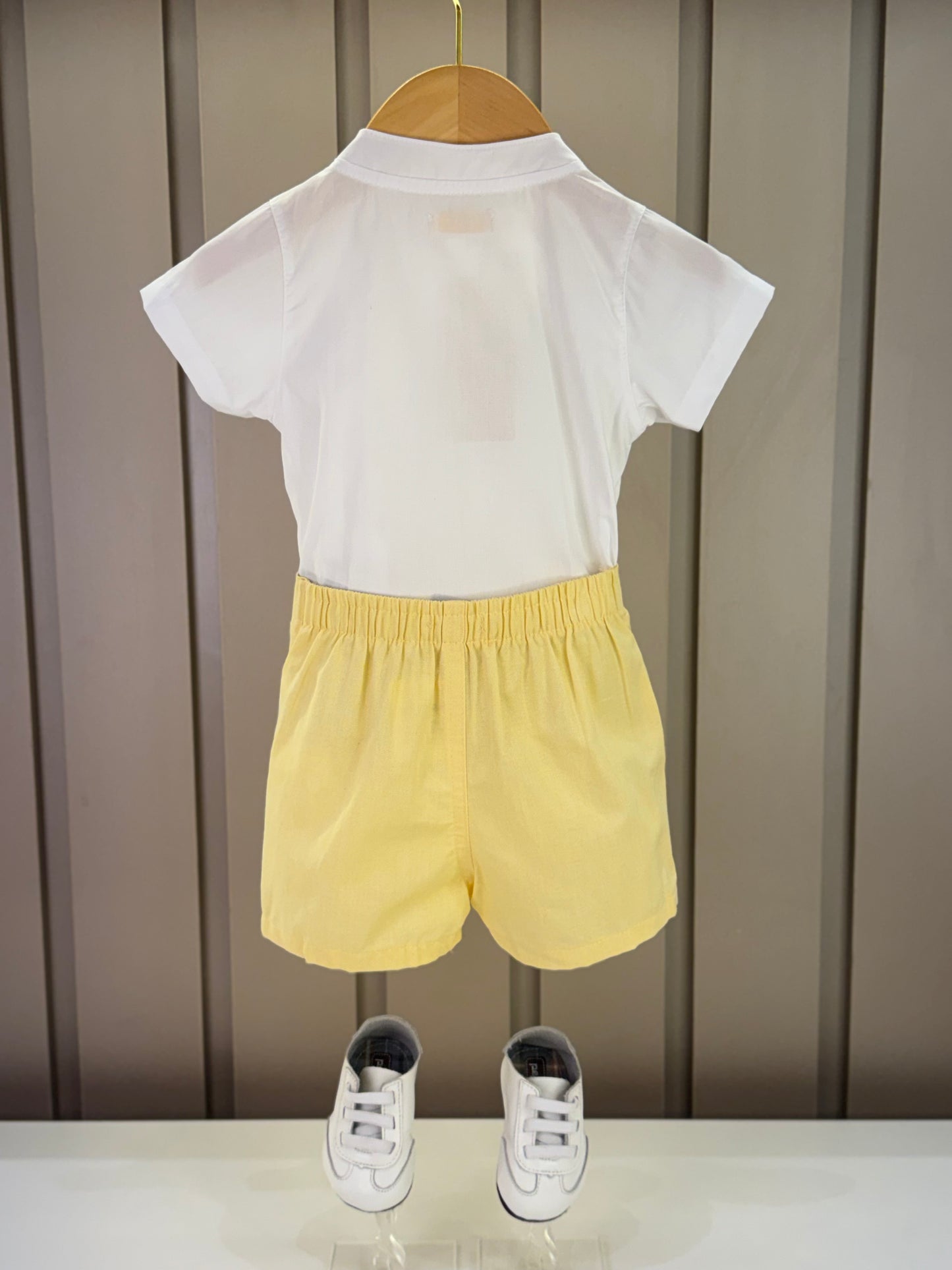 Conjunto Bebê Body-Camisa e Bermuda Oxfordine - Charpey
