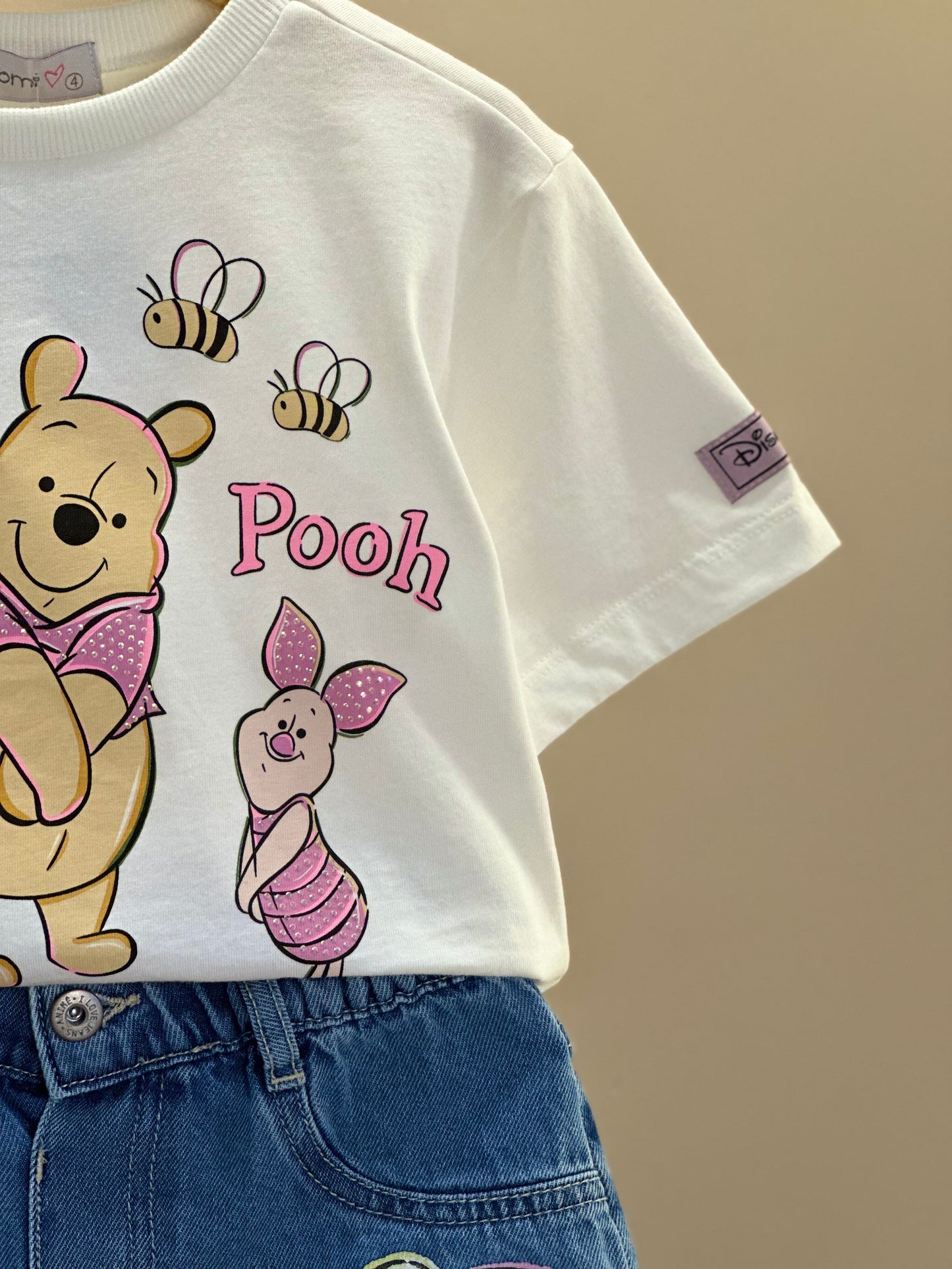 Blusa Infantil Ursinho Pooh Pérola - Momi Mini