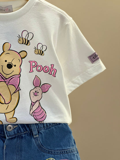 Blusa Infantil Ursinho Pooh Pérola - Momi Mini