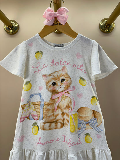 Vestido Infantil Gatinha La Dolce Vita - Infanti