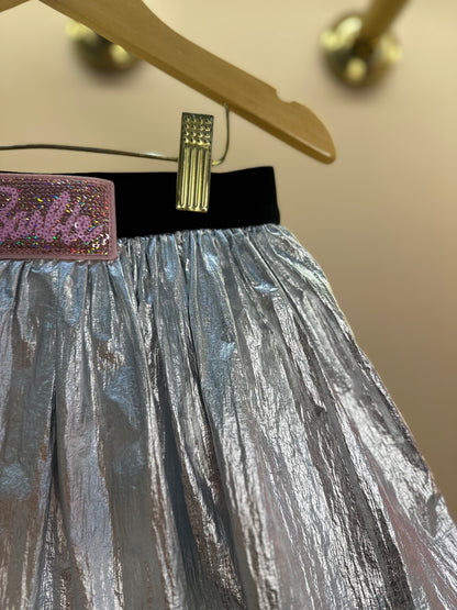 Saia Infantil Prata Patche Barbie - Pituchinhus