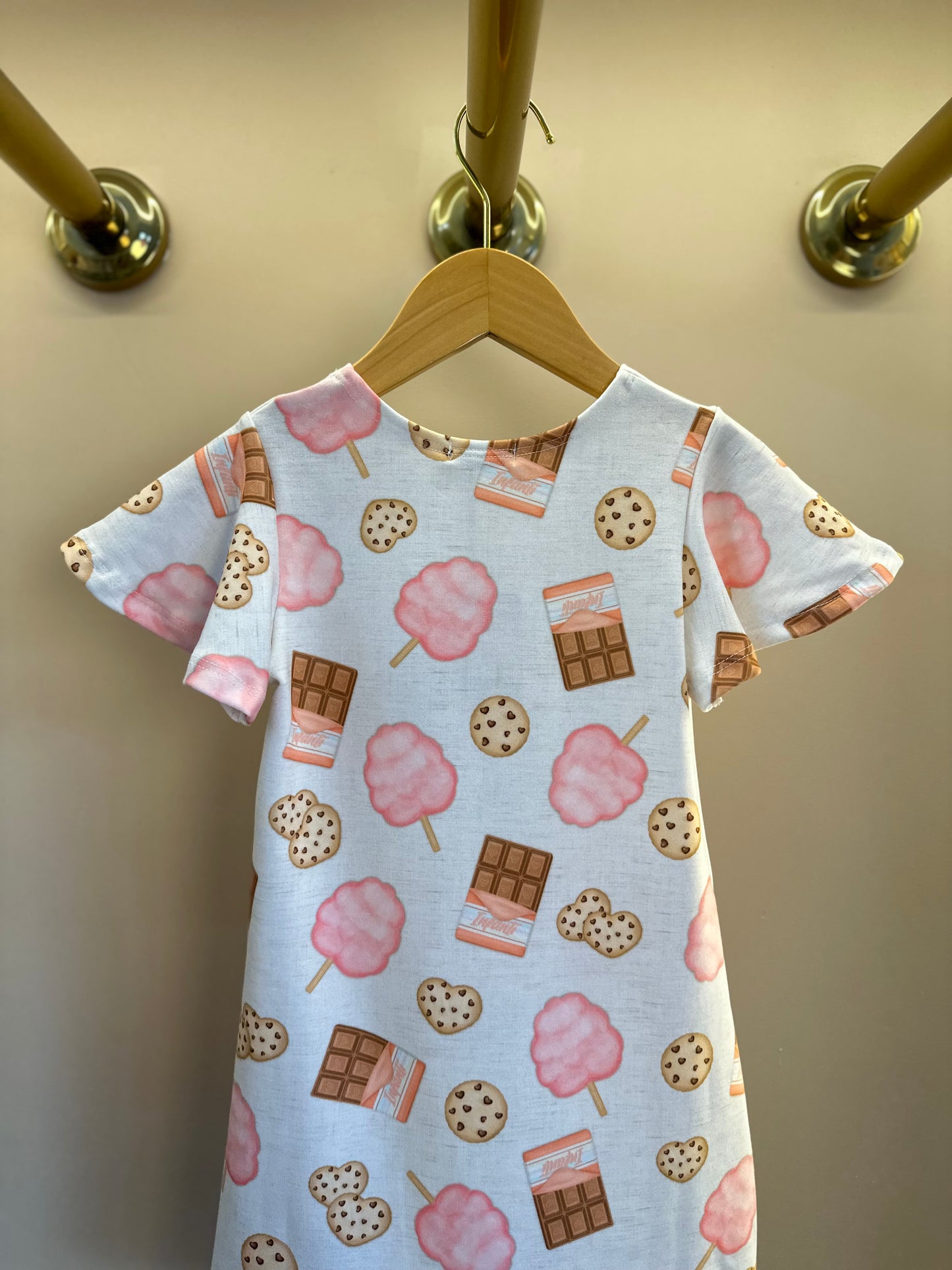 Vestido Infantil Molecotton Meus Doces Favoritos Bege Claro - Infanti