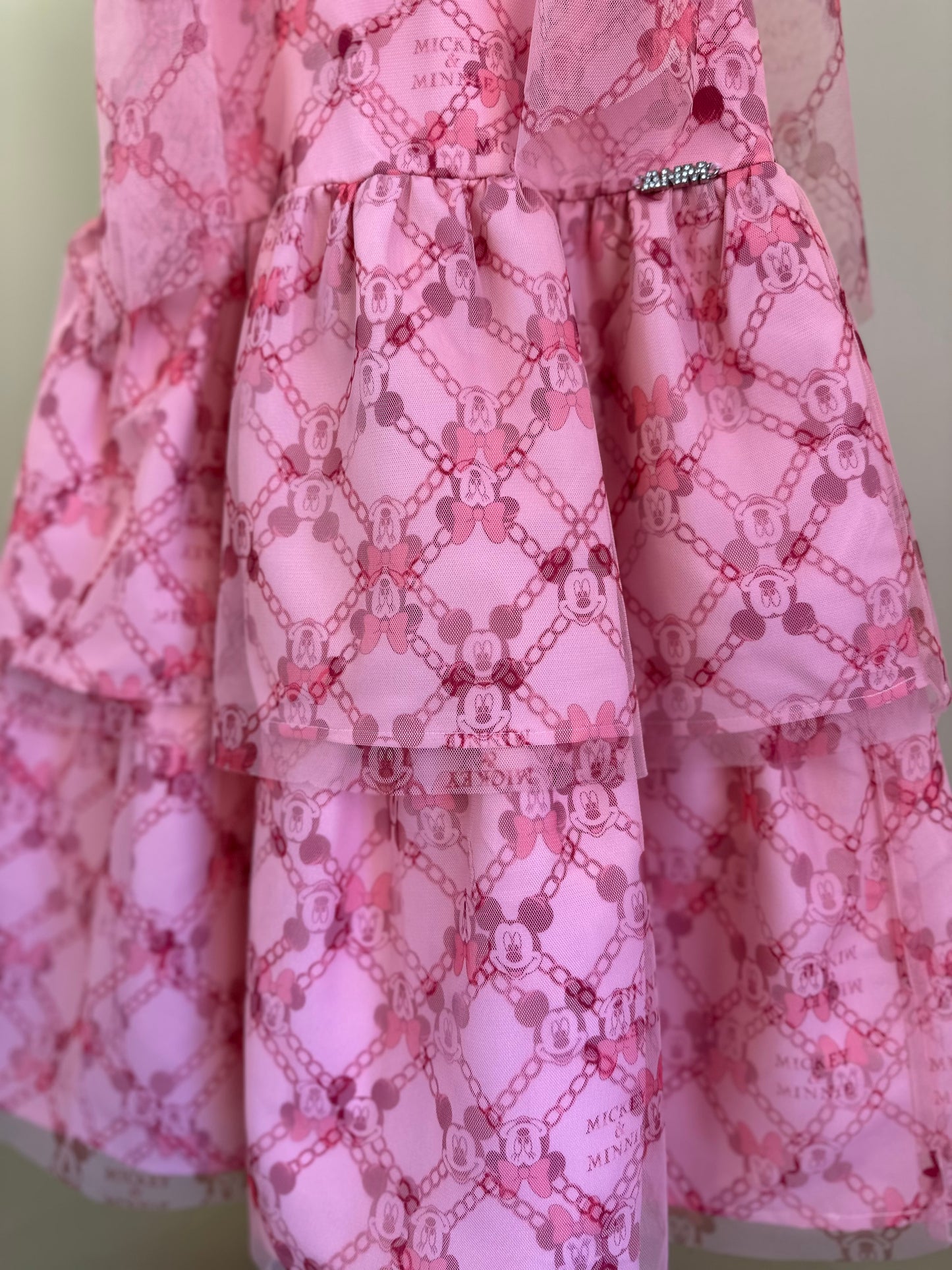 Vestido Infantil Festa Tule Minnie - Animê