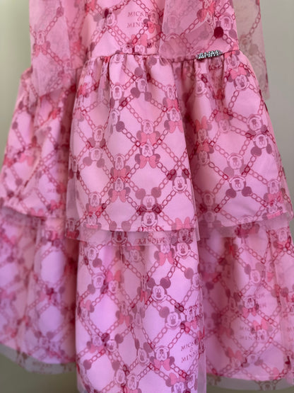 Vestido Infantil Festa Tule Minnie - Animê