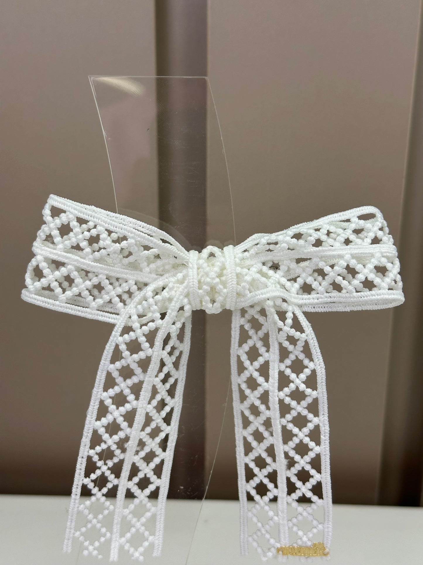 Laço Infantil Rendado Off White Alice - Roana