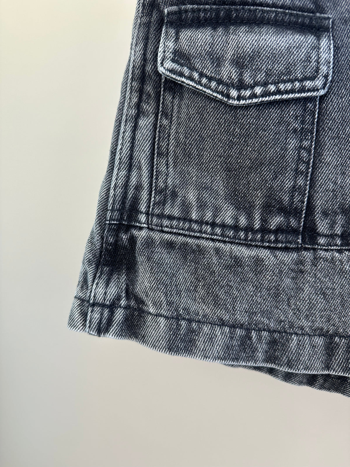 Shorts Saia Teen Jeans Cargo Estonada - Vanilla Cream