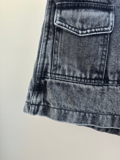 Shorts Saia Teen Jeans Cargo Estonada - Vanilla Cream